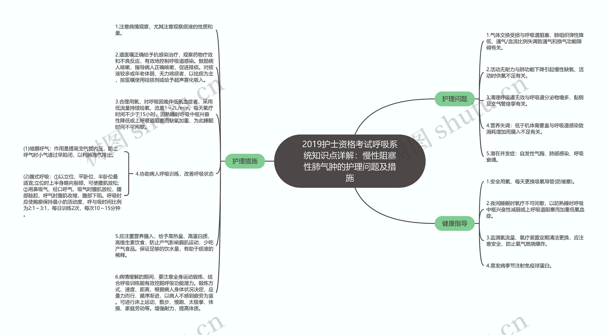 2019护士资格考试呼吸系统知识点详解：慢性阻塞性肺气肿的护理问题及措施