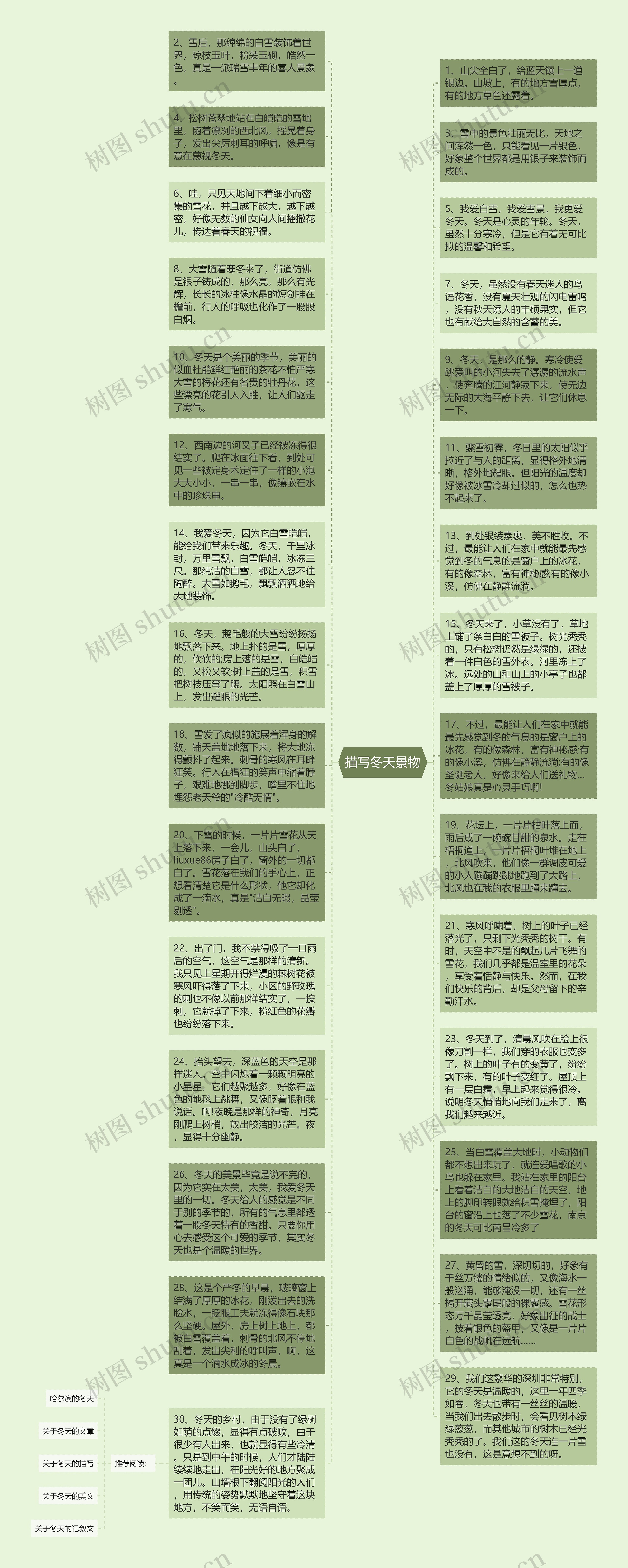 描写冬天景物