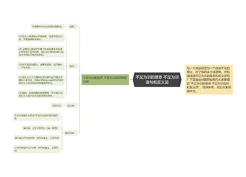 不足为训的意思 不足为训造句和反义词