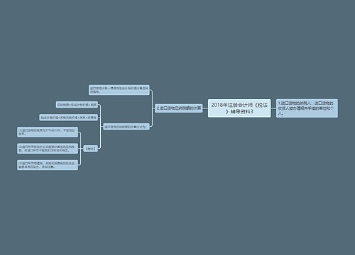 2018年注册会计师《税法》辅导资料3