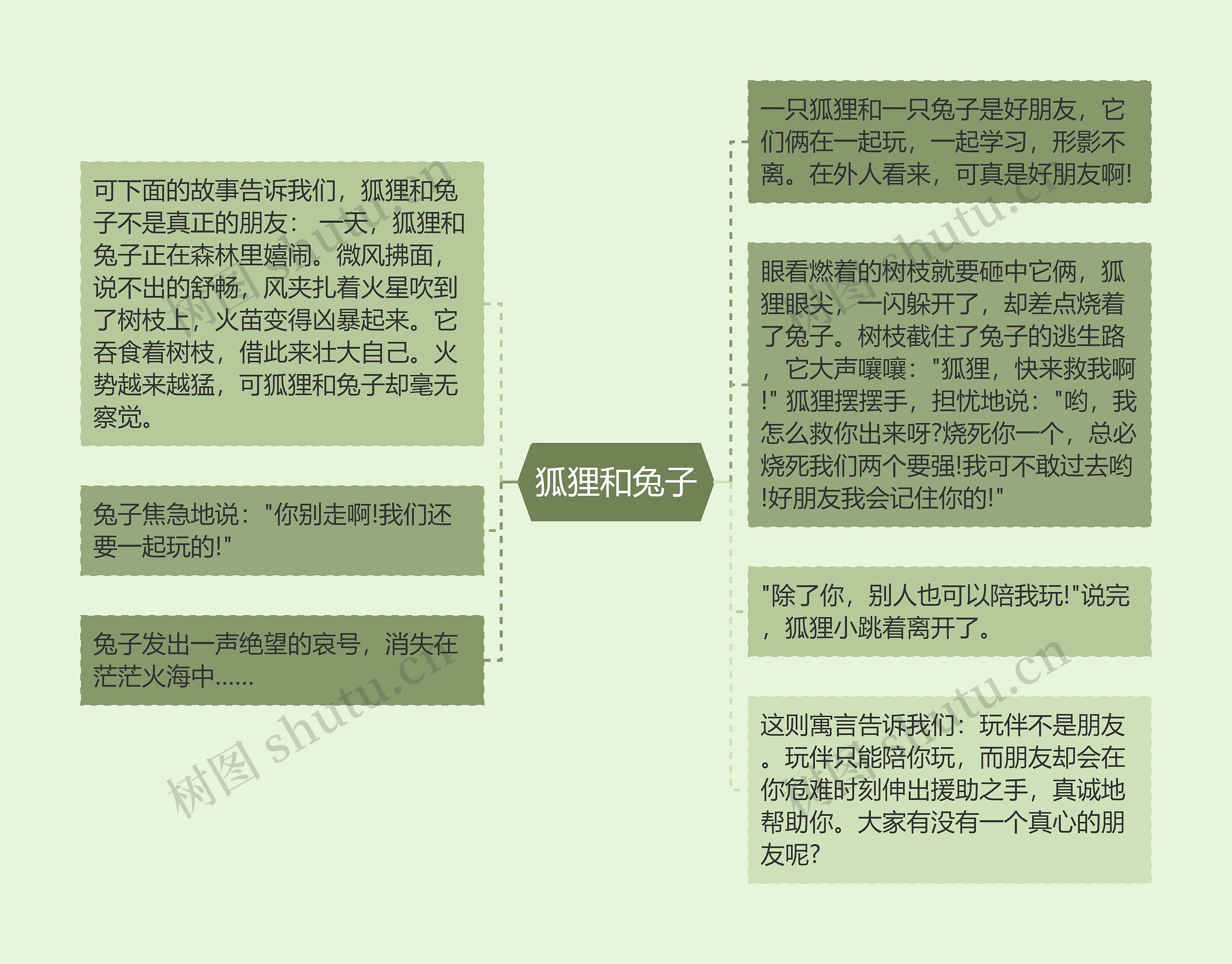 狐狸和兔子思维导图