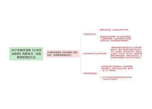 2021年教师资格《小学综合素质》高频考点：实施素质教育的方法