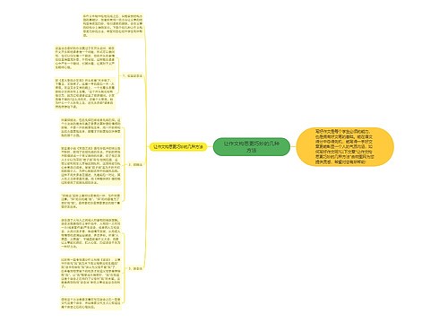 让作文构思更巧妙的几种方法