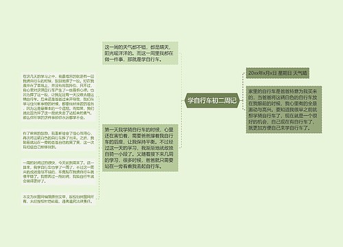 学自行车初二周记