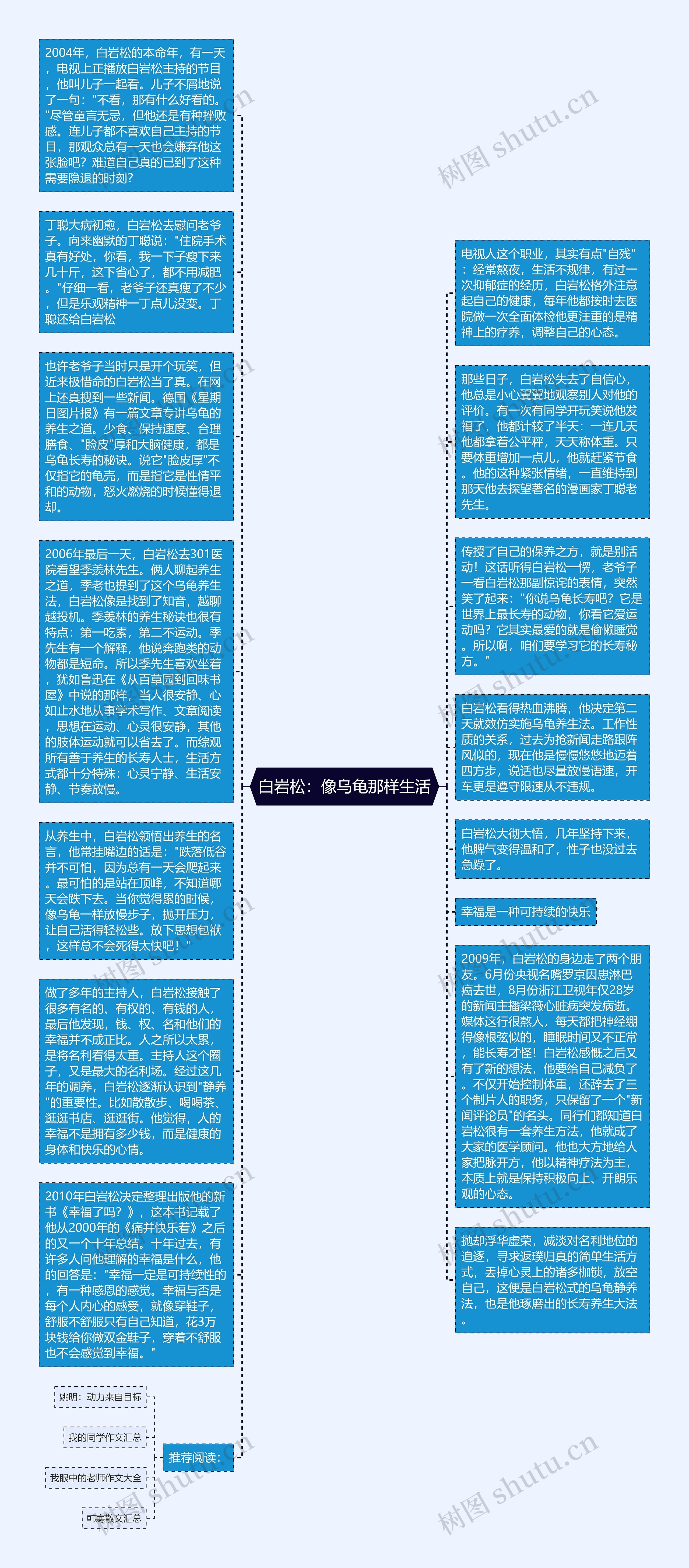 白岩松：像乌龟那样生活思维导图