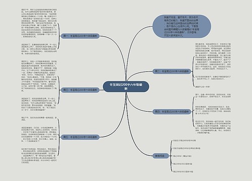 冬至周记200字六年级最新