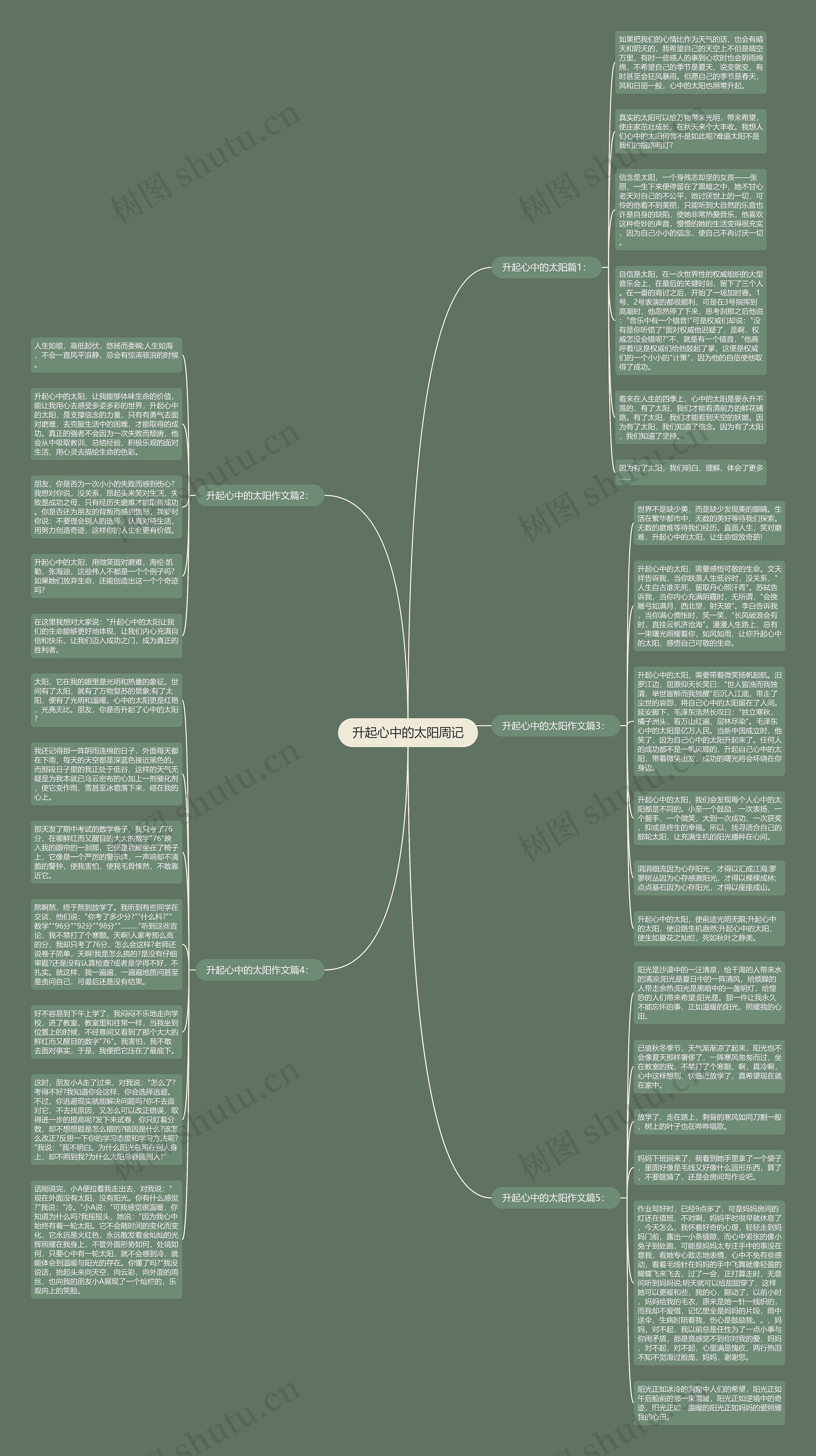 升起心中的太阳周记思维导图