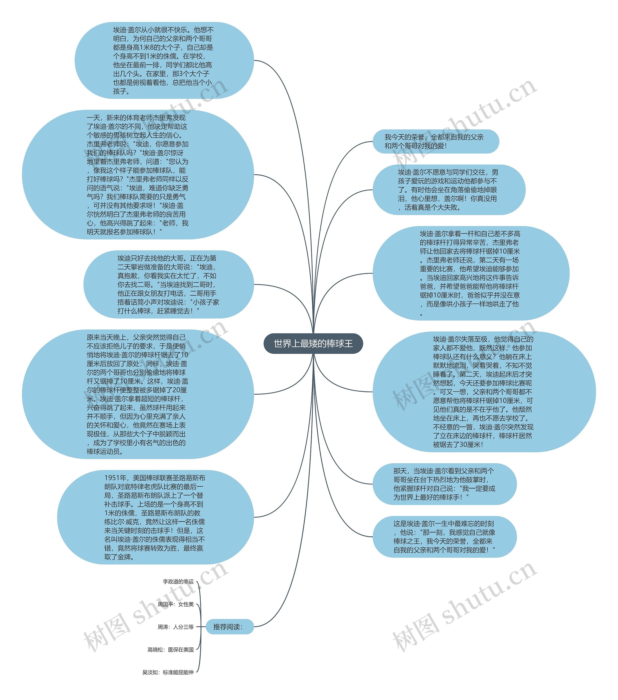 世界上最矮的棒球王思维导图