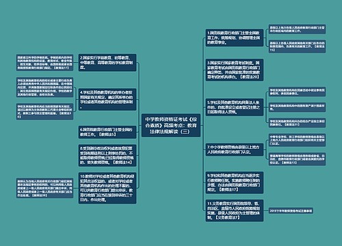 中学教师资格证考试《综合素质》高频考点：教育法律法规解读（三）