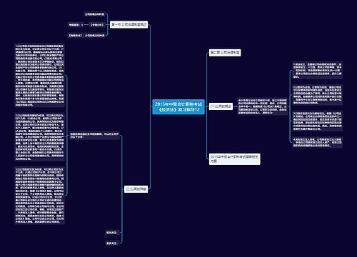 2015年中级会计职称考试《经济法》复习指导12
