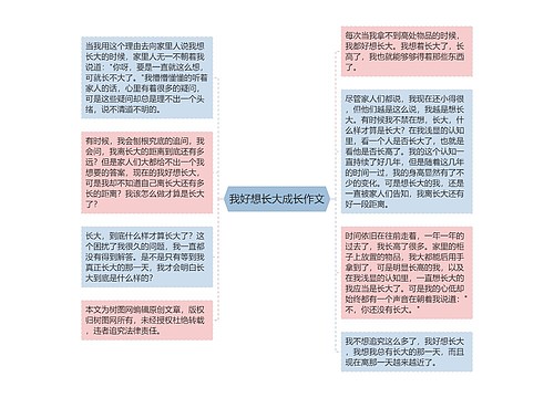 我好想长大成长作文