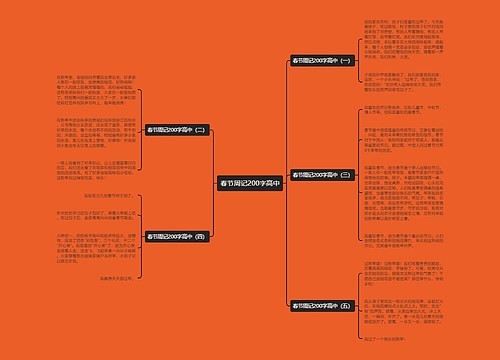 春节周记200字高中