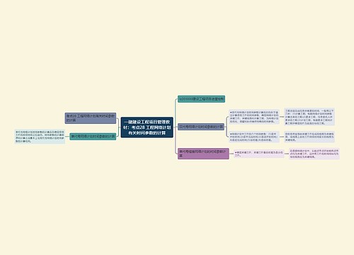 一建建设工程项目管理教材：考点28 工程网络计划有关时间参数的计算
