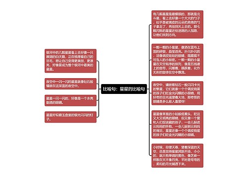 比喻句：星星的比喻句