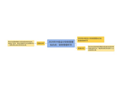 2020年中级会计财务管理知识点：财务管理环节