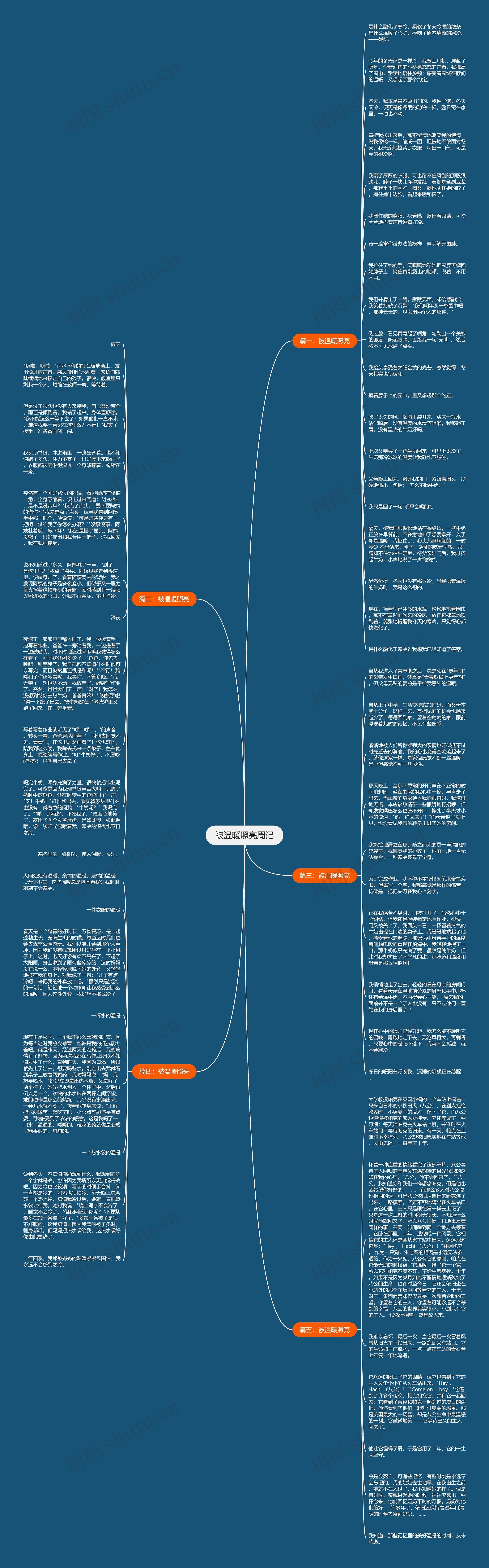 被温暖照亮周记思维导图