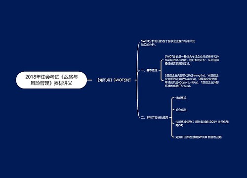 2018年注会考试《战略与风险管理》教材讲义