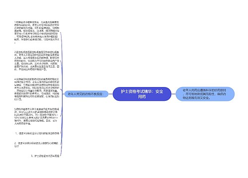 护士资格考试精华：安全用药