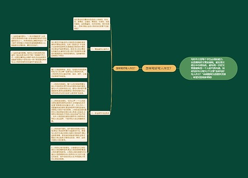 怎样写好写人作文？