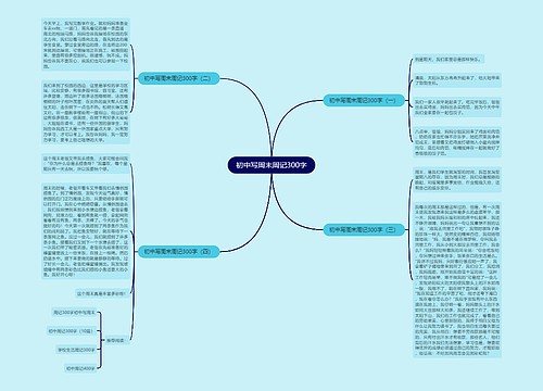 初中写周末周记300字