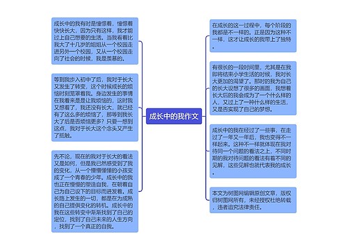 成长中的我作文