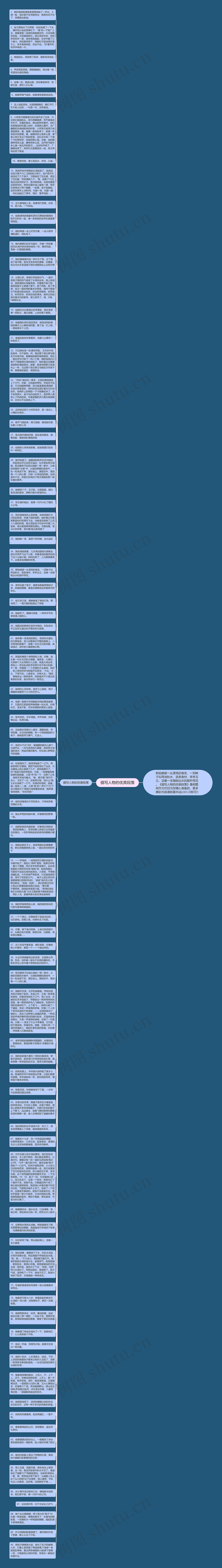 描写人物的优美段落思维导图