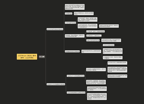 2020年cpa《税法》备考辅导：企业所得税