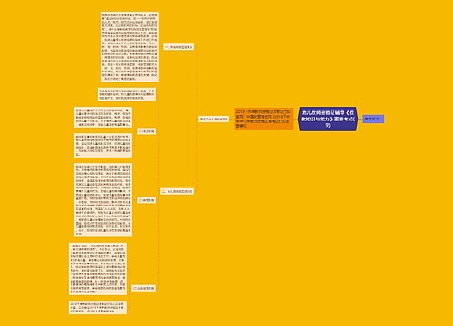 幼儿教师资格证辅导《保教知识与能力》重要考点(9) 幼儿教师资格证辅导《保教知识与能力》重要考点(9)