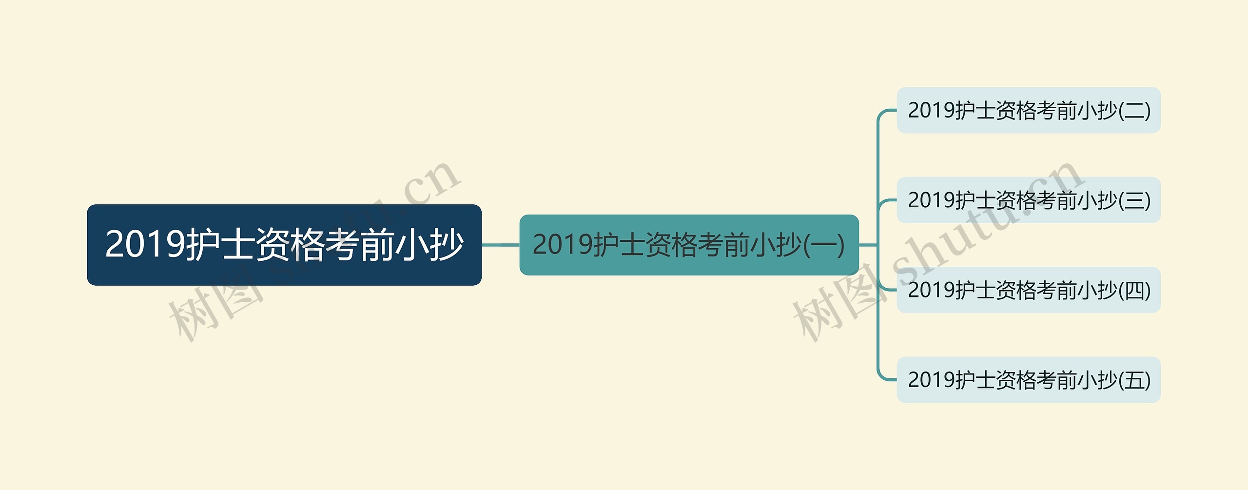 2019护士资格考前小抄思维导图