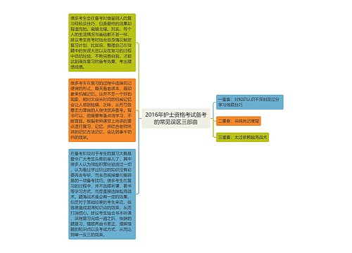 2016年护士资格考试备考的常见误区三部曲