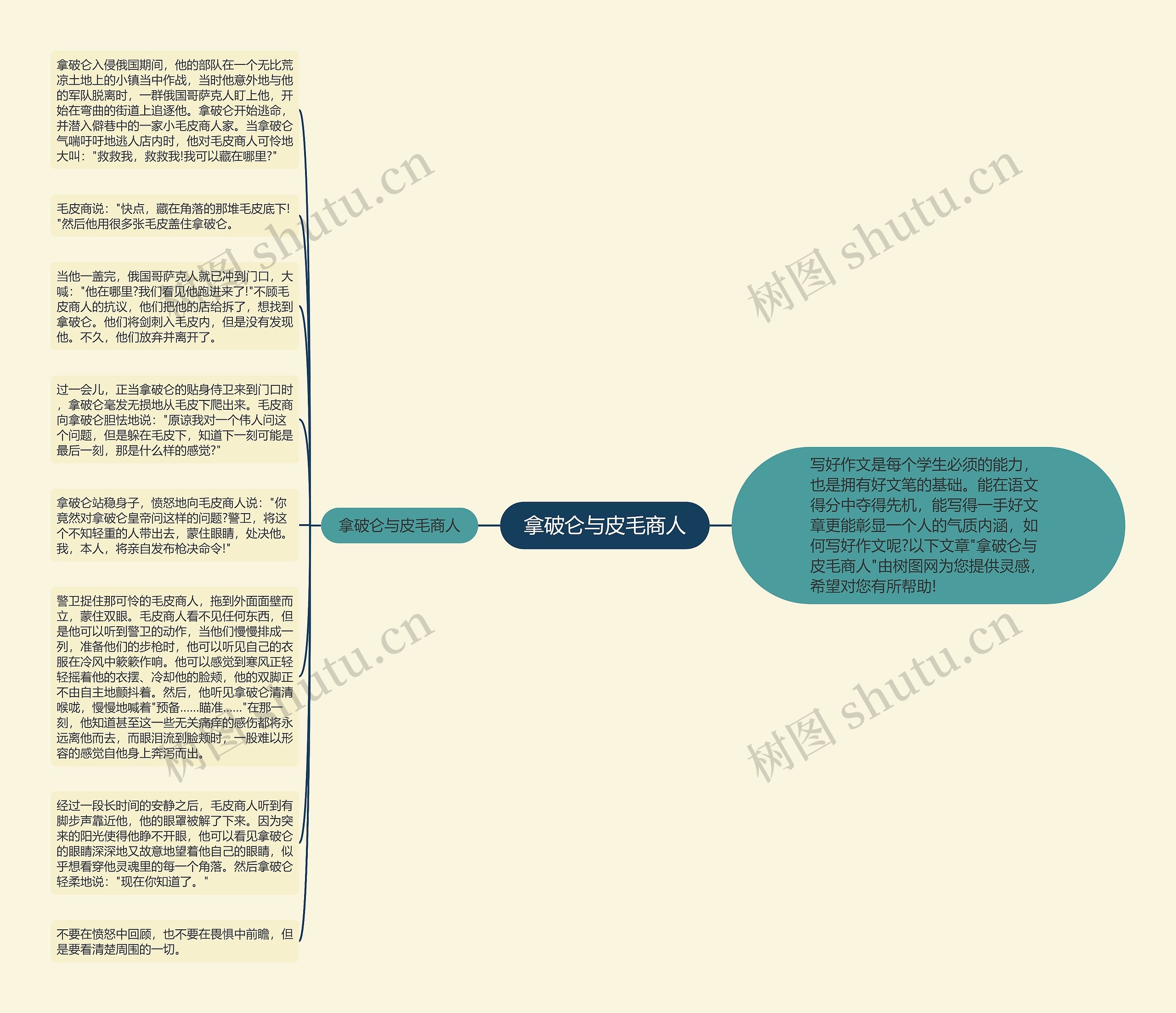 拿破仑与皮毛商人思维导图