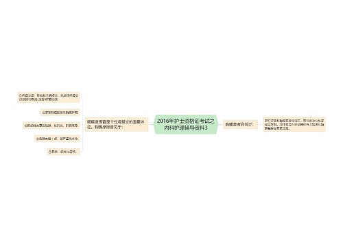 2016年护士资格证考试之内科护理辅导资料3