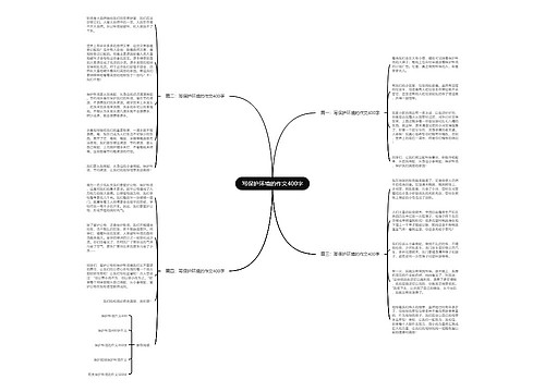 写保护环境的作文400字