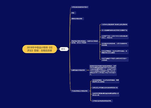 2018年中级会计职称《经济法》答疑：合格投资者