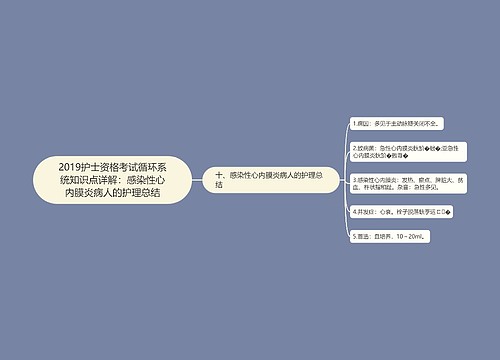 2019护士资格考试循环系统知识点详解：感染性心内膜炎病人的护理总结