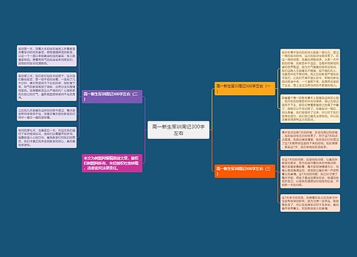 高一新生军训周记300字左右