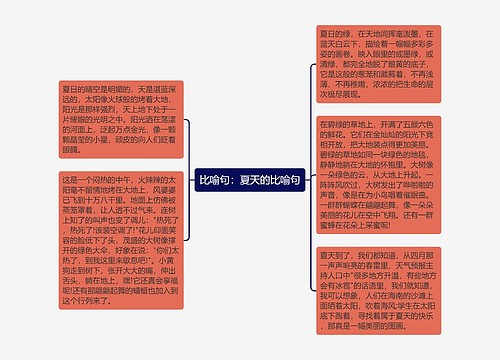 比喻句：夏天的比喻句