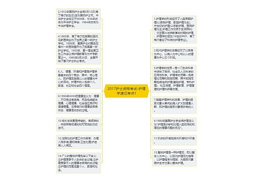 2017护士资格考试-护理学速记考点1
