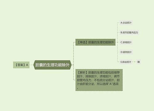 胆囊的生理功能除外