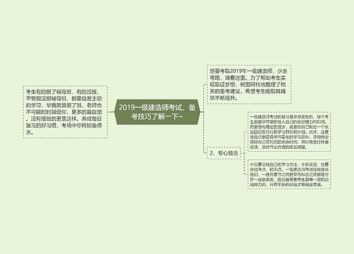 2019一级建造师考试，备考技巧了解一下~