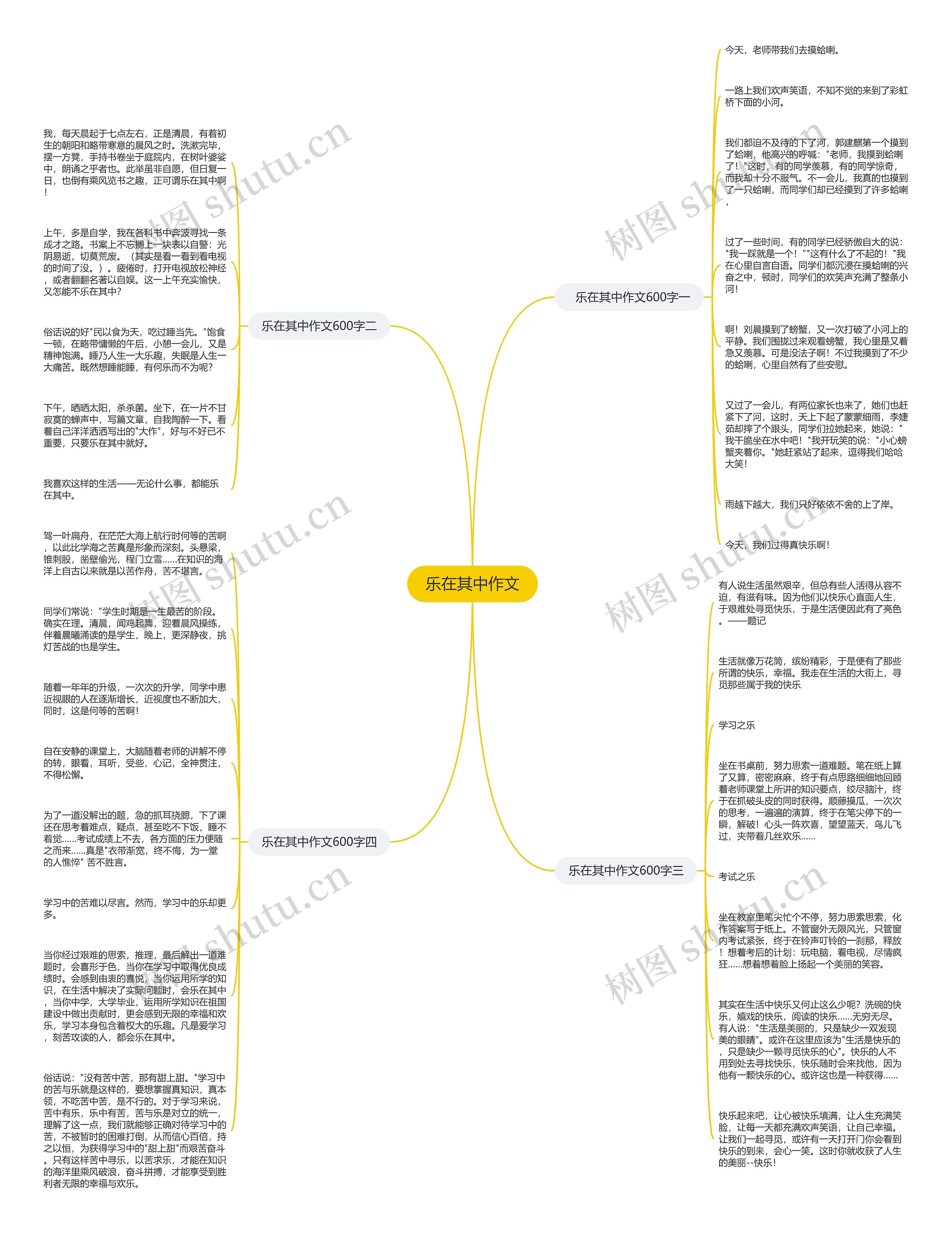 乐在其中作文思维导图