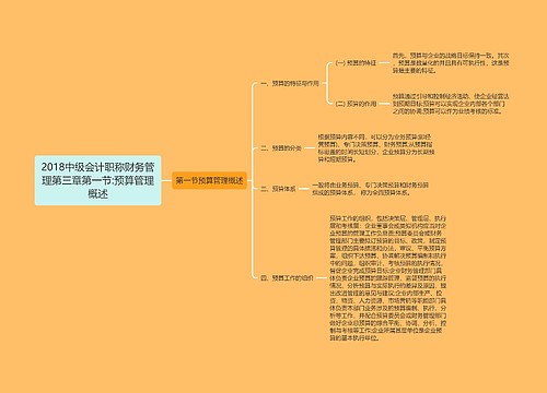 2018中级会计职称财务管理第三章第一节:预算管理概述