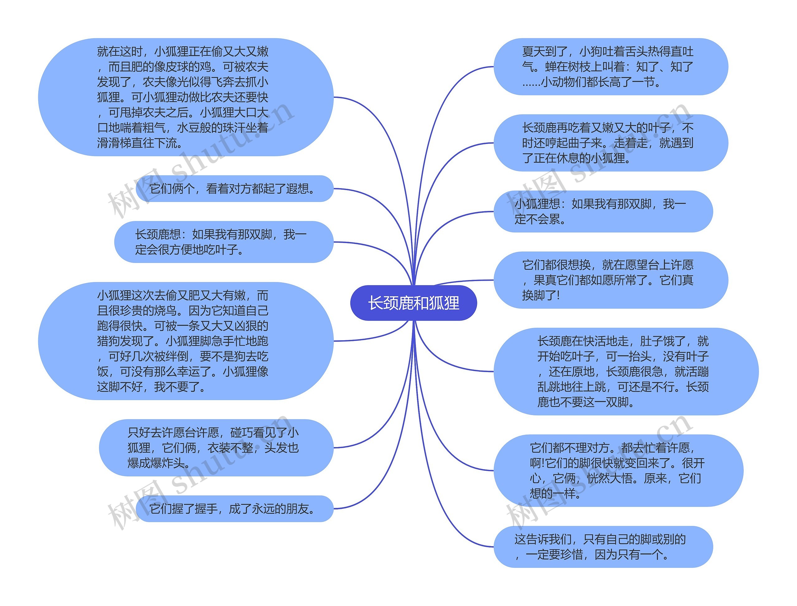 长颈鹿和狐狸思维导图