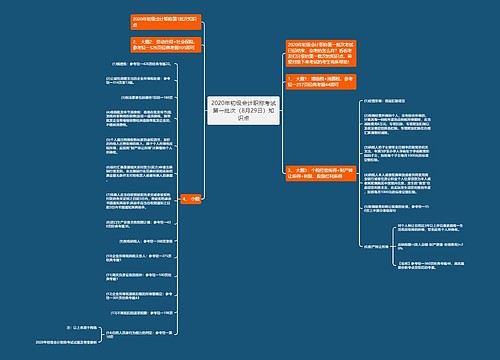 2020年初级会计职称考试第一批次（8月29日）知识点