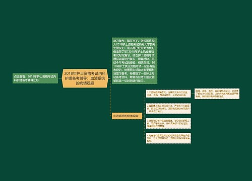 2018年护士资格考试内科护理备考辅导：血液系统的病情观察