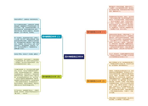 高中寒假周记300字