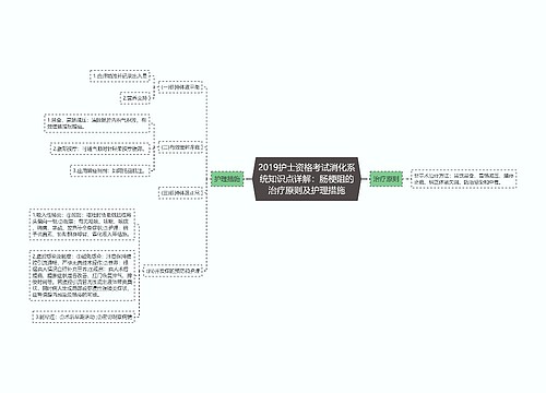 2019护士资格考试消化系统知识点详解：肠梗阻的治疗原则及护理措施