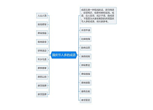 国庆节人多的成语