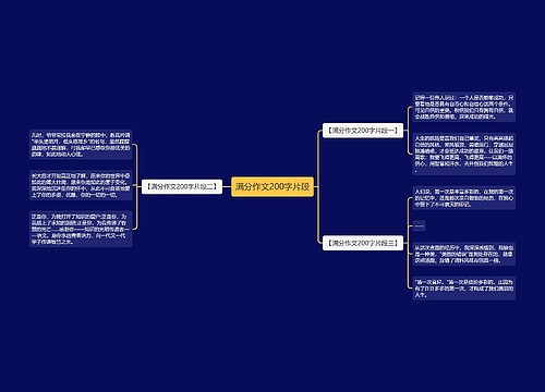 满分作文200字片段