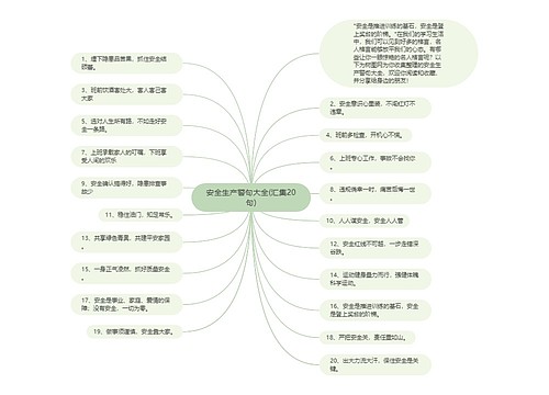 安全生产警句大全(汇集20句)